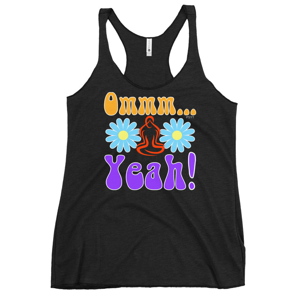 Om Yeah Retro Groovy Racerback Tank Top