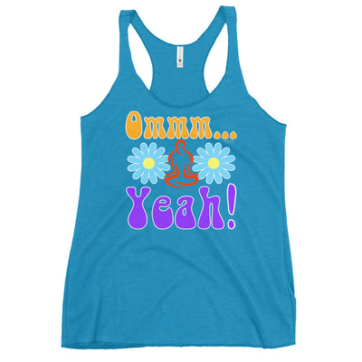 Om Yeah Retro Groovy Racerback Tank Top