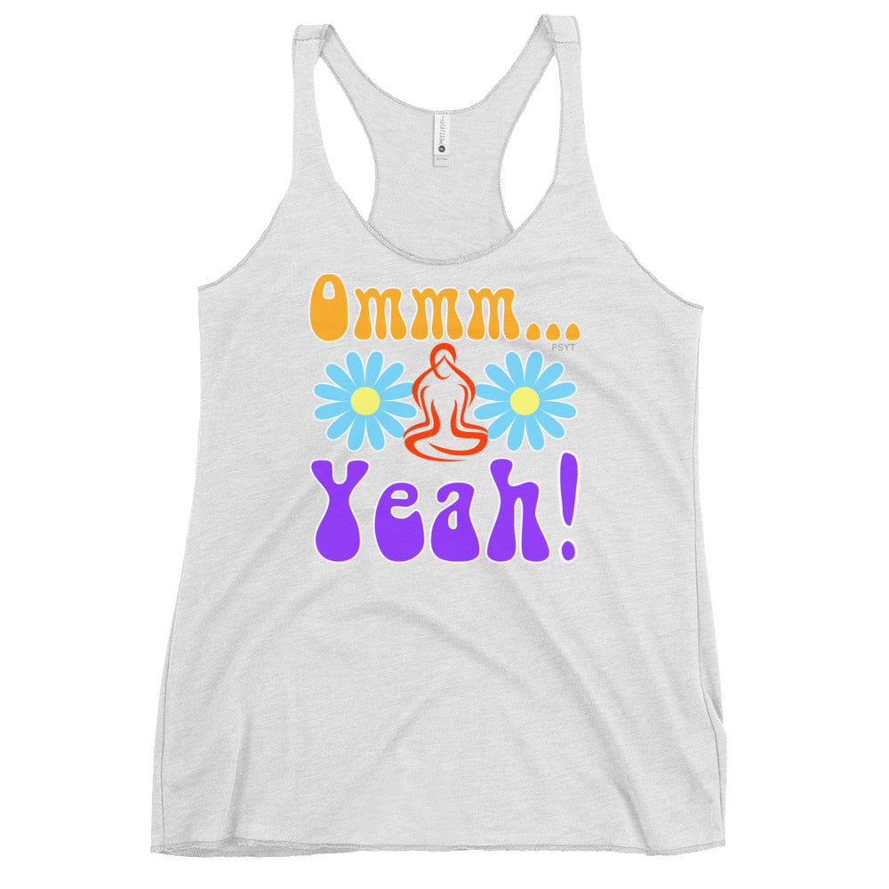 Om Yeah Retro Groovy Racerback Tank Top