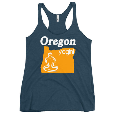 Oregon Map Yogini Dark Color Tank Top