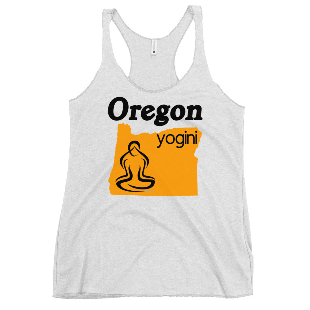 Oregon Map Yogini White Tank Top