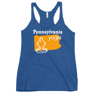 Pennsylvania Map Yogini Dark Color Tank Top