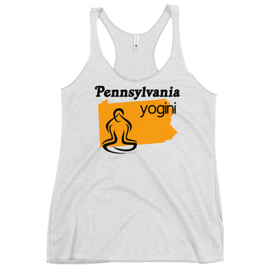 Pennsylvania Map Yogini White Tank Top