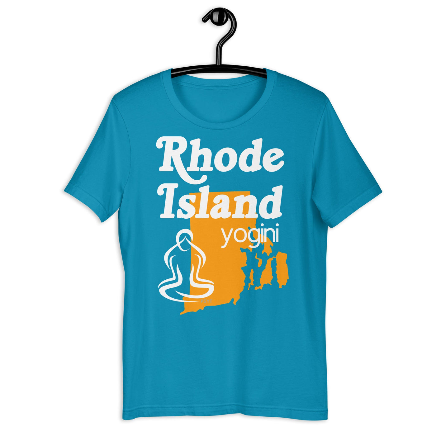 Rhode Island Map Yogini Dark Shirt