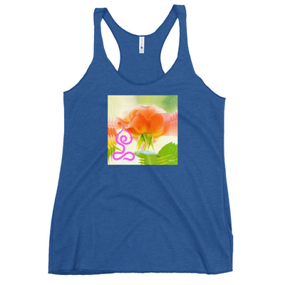 Rose Flower Lotus Pose Tank Top