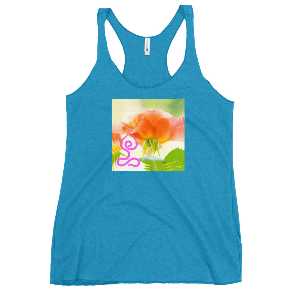 Rose Flower Lotus Pose Tank Top