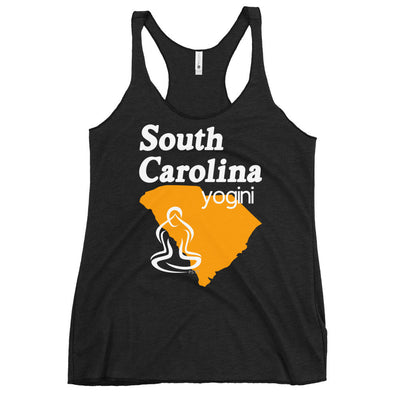 South Carolina Map Yogini Dark Color Tank Top