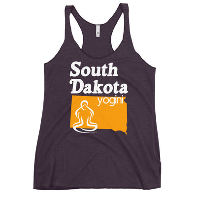 South Dakota Map Yogini Dark Color Tank Top