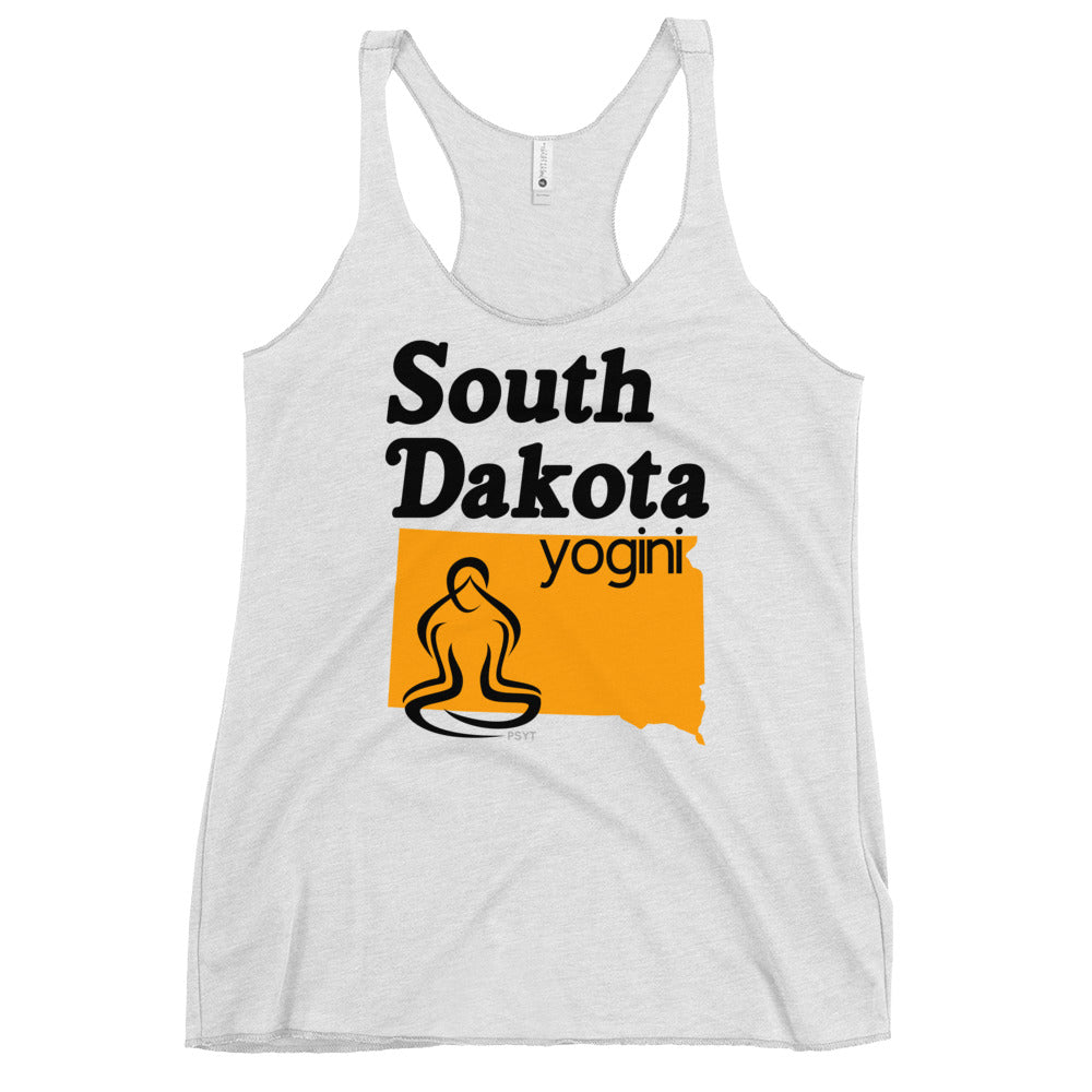 South Dakota Map Yogini White Tank Top