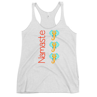 Stacked Elephants Namaste Racerback Tank Top