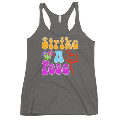 Strike A Pose Retro Groovy Racerback Tank Top