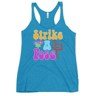 Strike A Pose Retro Groovy Racerback Tank Top