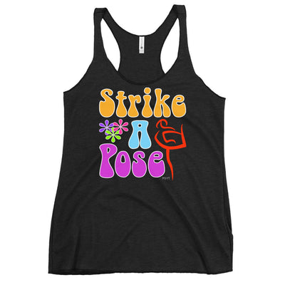 Strike A Pose Retro Groovy Racerback Tank Top