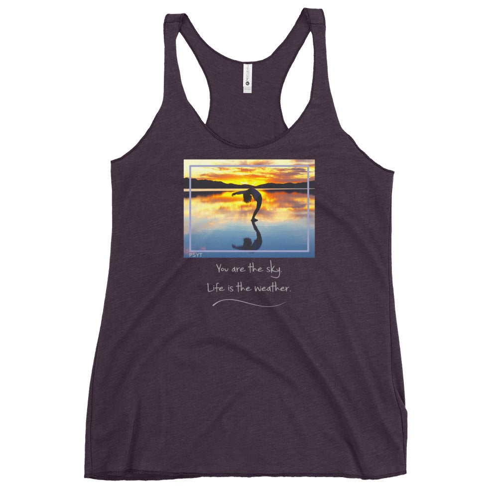 Sunset Salutation Pose Quote Tank Top