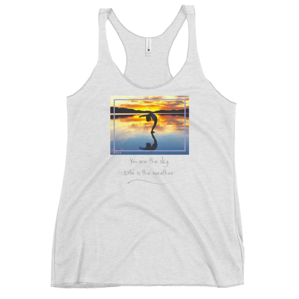 Sunset Salutation Pose Quote Tank Top