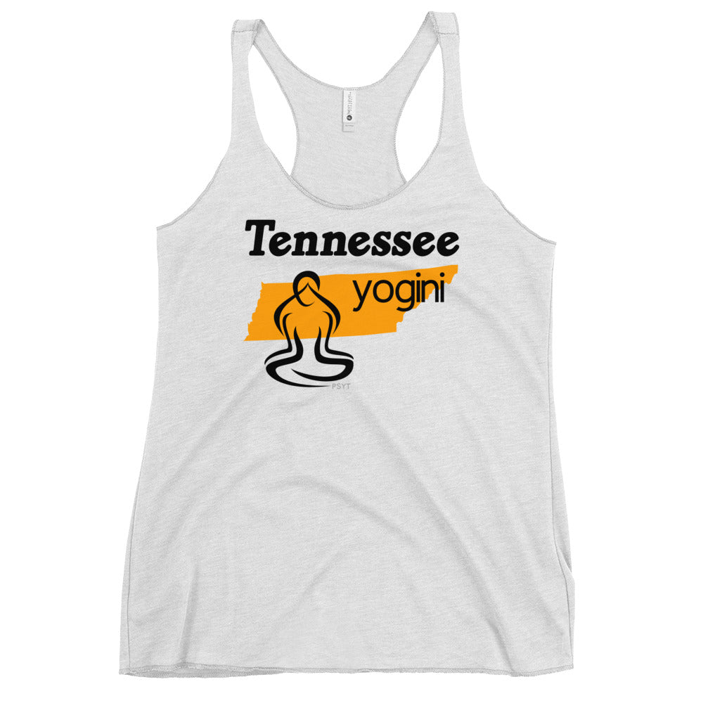 Tennessee Map Yogini White Tank Top