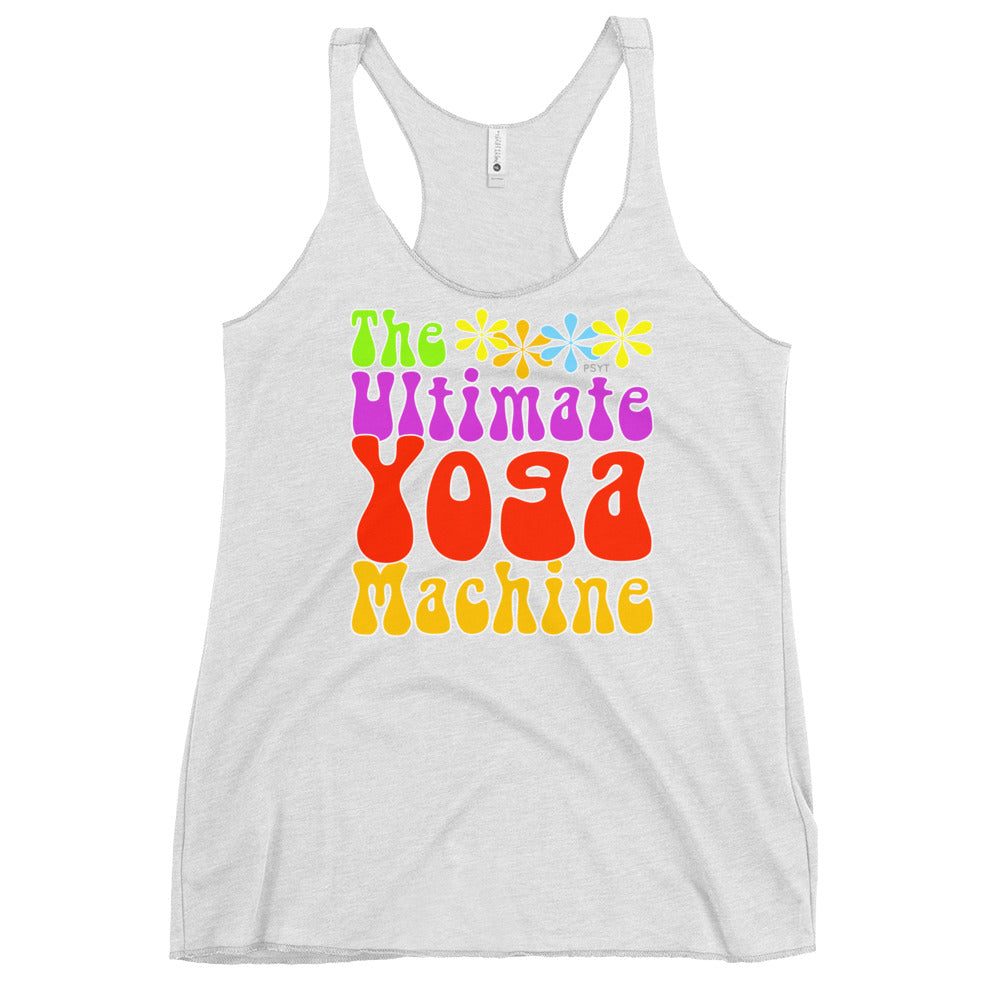 The Ultimate Yoga Machine Retro Groovy Racerback Tank Top