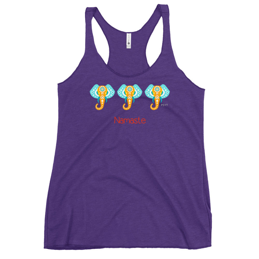 Three Elephants Namaste Racerback Tank Top