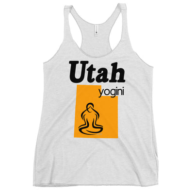 Utah Map Yogini White Tank Top