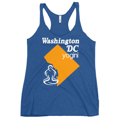 Washington DC Map Yogini Dark Color Tank Top