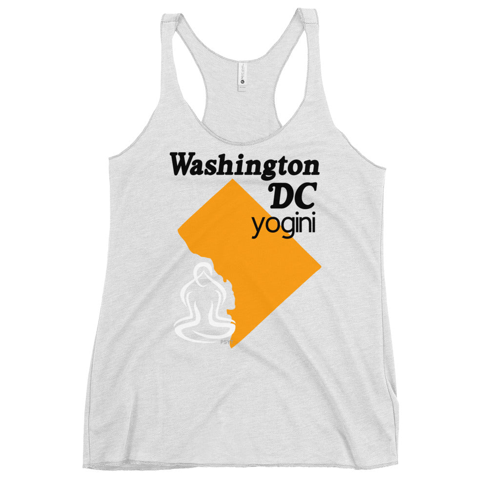 Washington DC Map Yogini White Tank Top