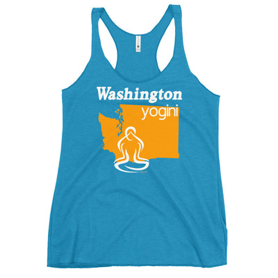 Washington Map Yogini Dark Color Tank Top