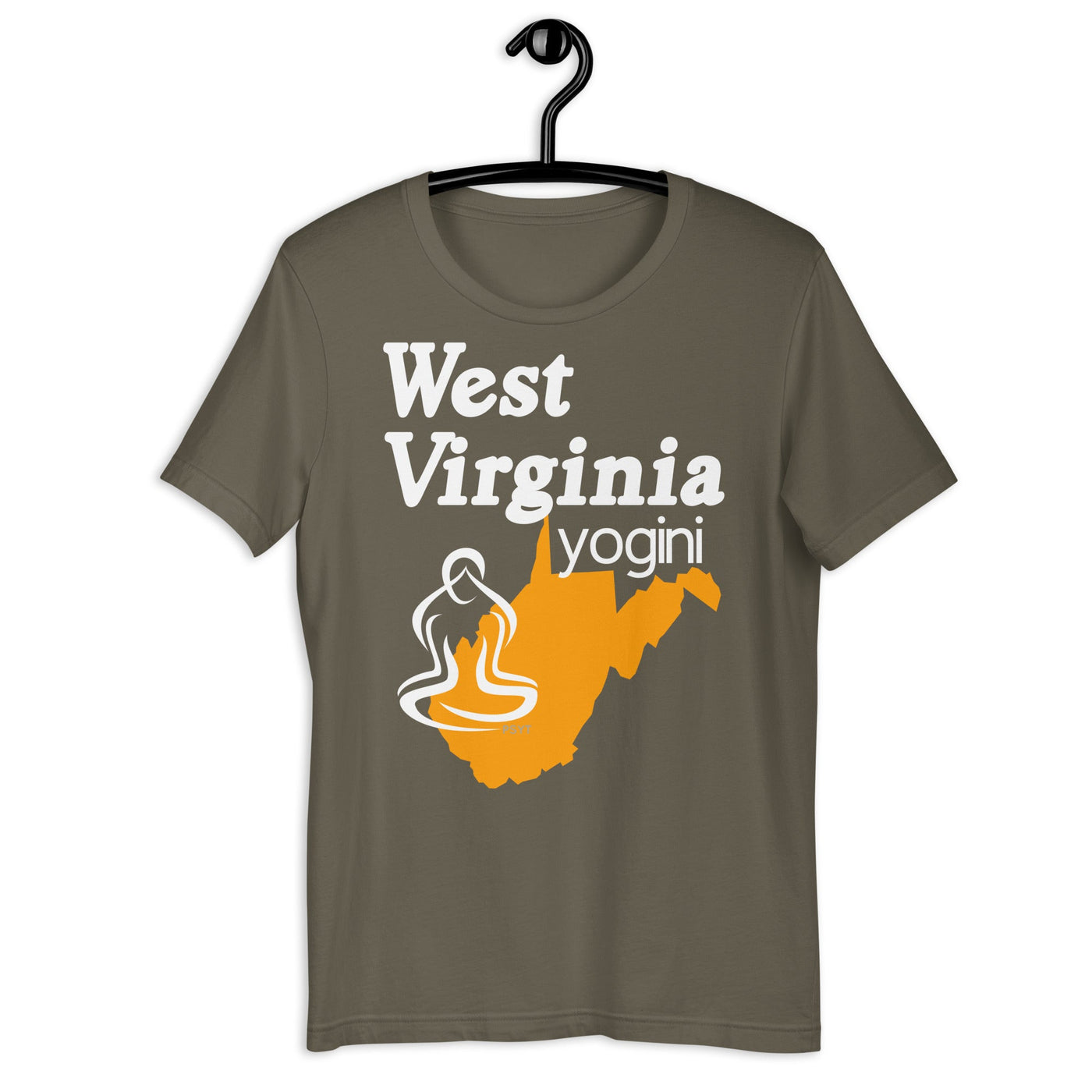 West Virginia Map Yogini Dark Shirt