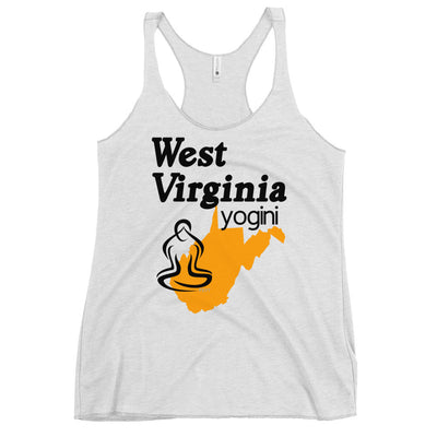 West Virginia Map Yogini White Tank Top