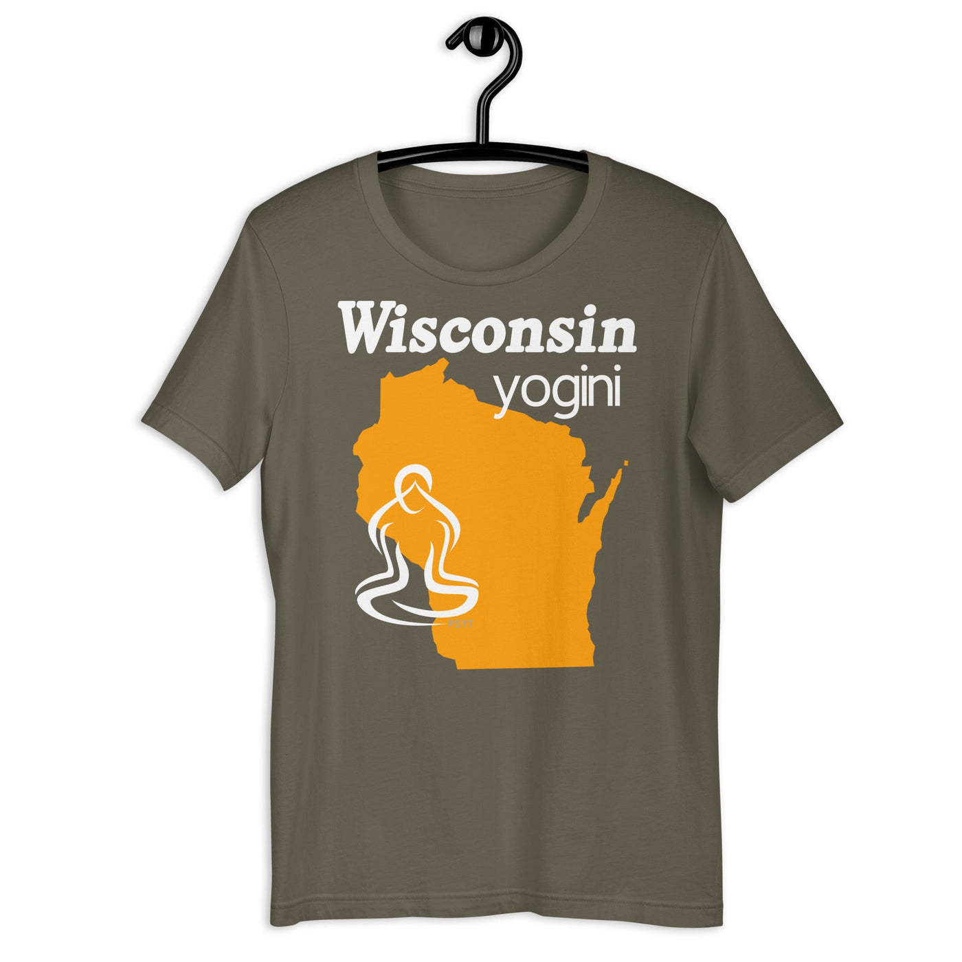 Wisconsin Map Yogini Dark Shirt