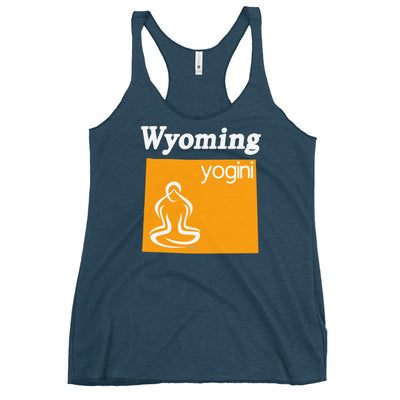 Wyoming Map Yogini Dark Color Tank Top