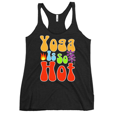 Yoga Is So Hot Retro Groovy Racerback Tank Top