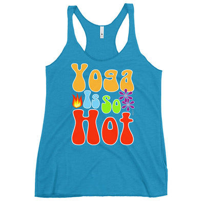 Yoga Is So Hot Retro Groovy Racerback Tank Top