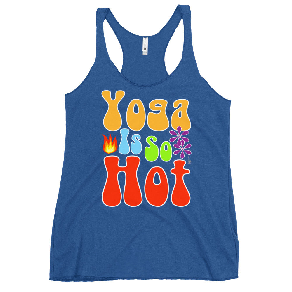 Yoga Is So Hot Retro Groovy Racerback Tank Top