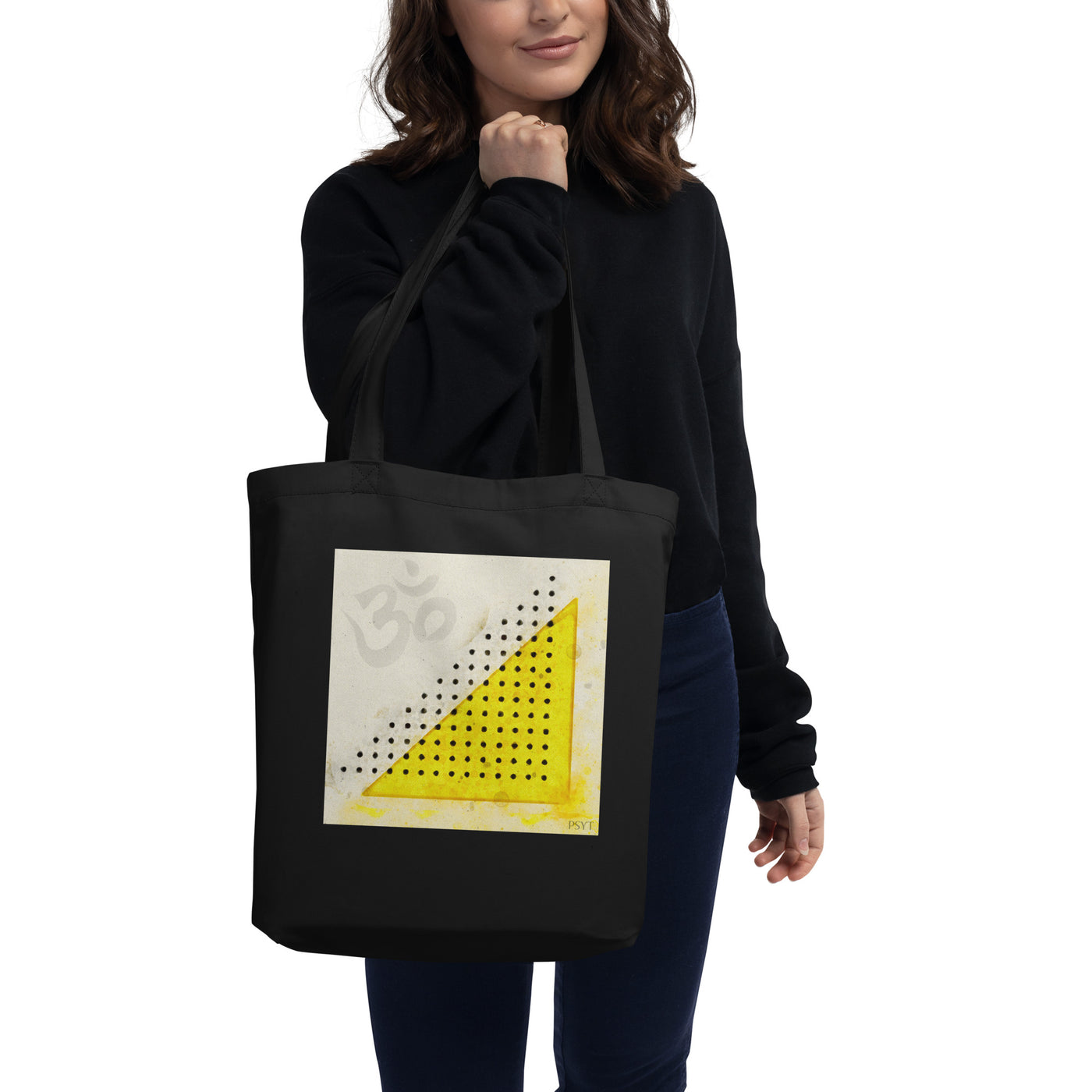 Abstract Yoga Art Om 1 Organic Tote Bag