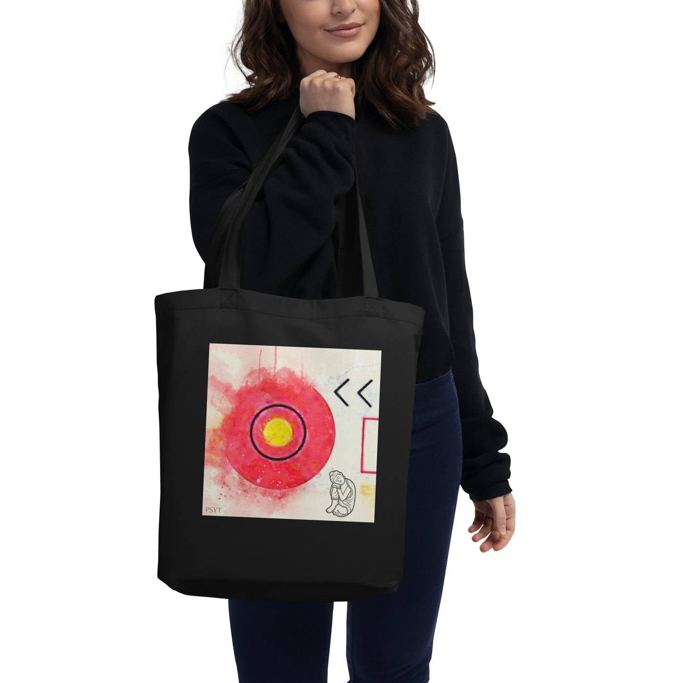 Abstract Yoga Art Buddha 2 Organic Tote Bag