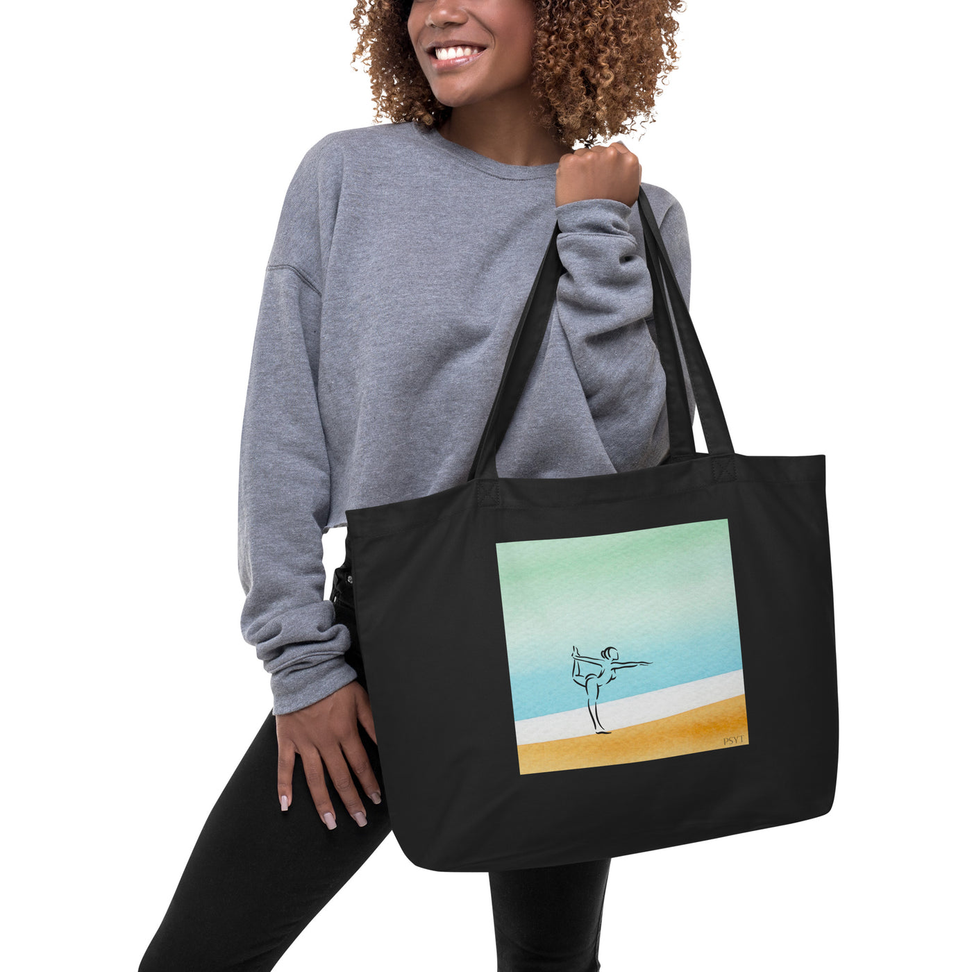 Zen Watercolor 25 Large organic tote bag