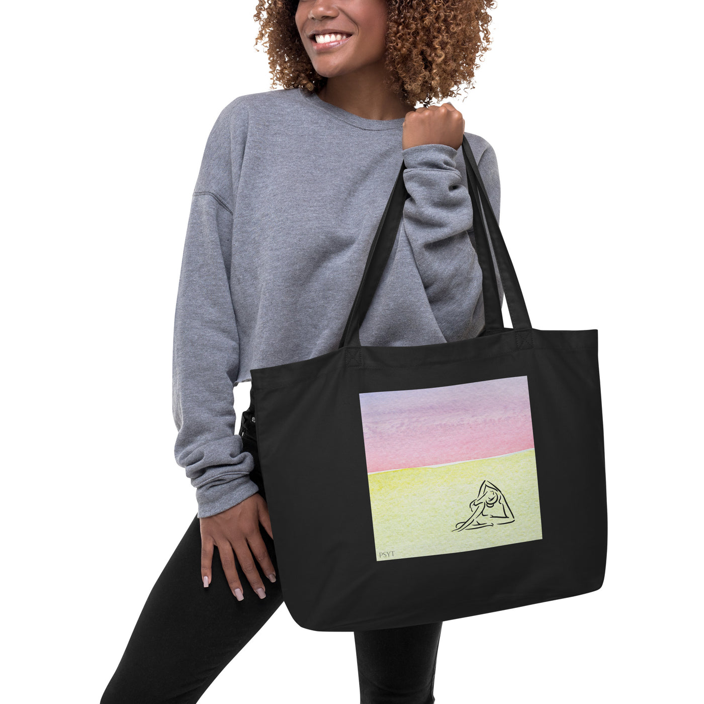 Zen Watercolor 20 Large organic tote bag