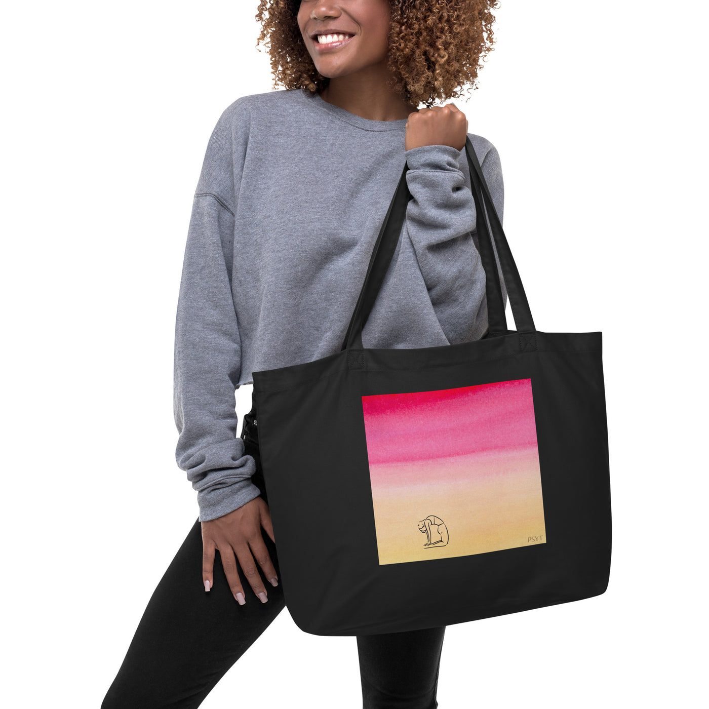 Zen Watercolor 16 Large organic tote bag