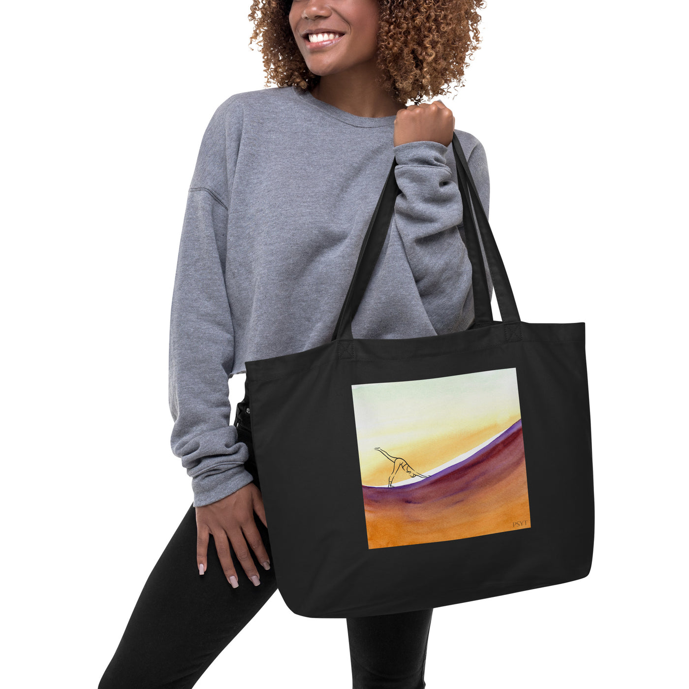 Zen Watercolor 6 Large organic tote bag