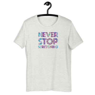 Never Stop Stretching Mandala Word Shirt