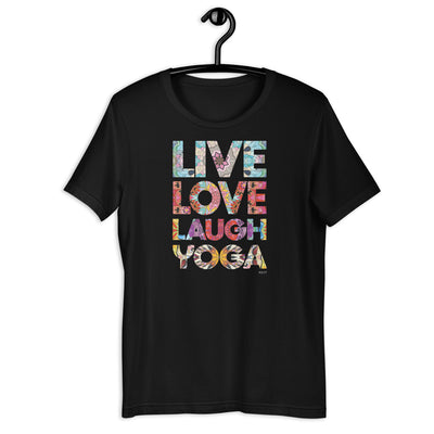 Live Love Laugh Yoga Mandala Word Shirt