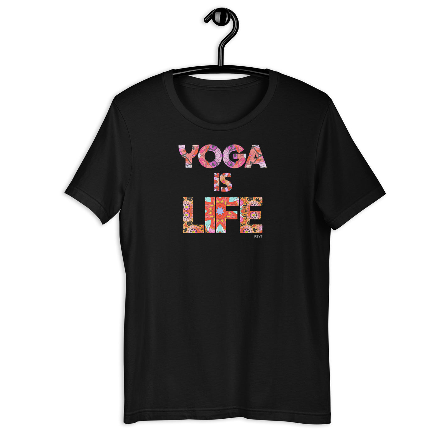 Yoga Is Life Mandala Word Shirt