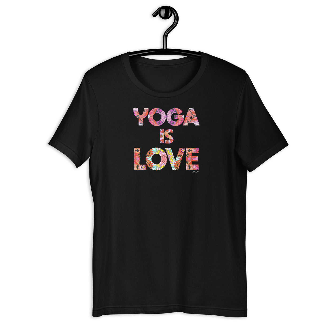 Yoga Is Love Mandala Word Shirt