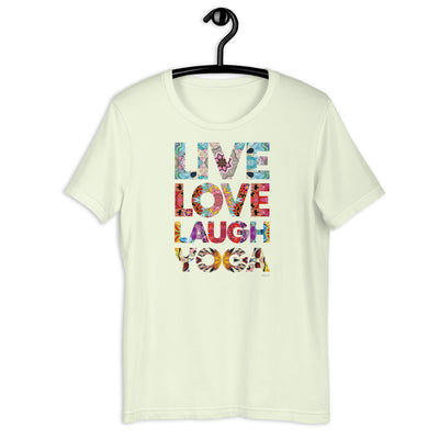 Live Love Laugh Yoga Mandala Word Shirt