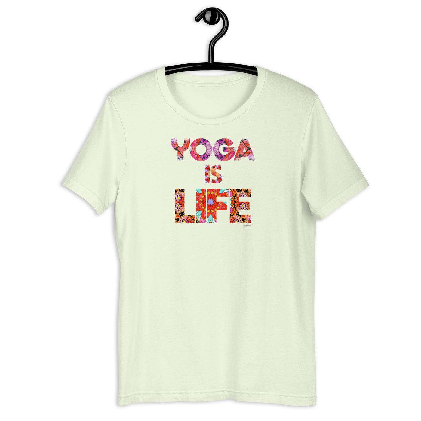 Yoga Is Life Mandala Word Shirt