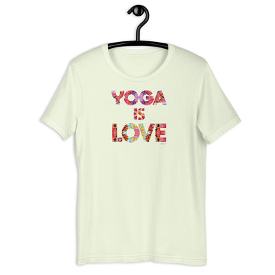 Yoga Is Love Mandala Word Shirt