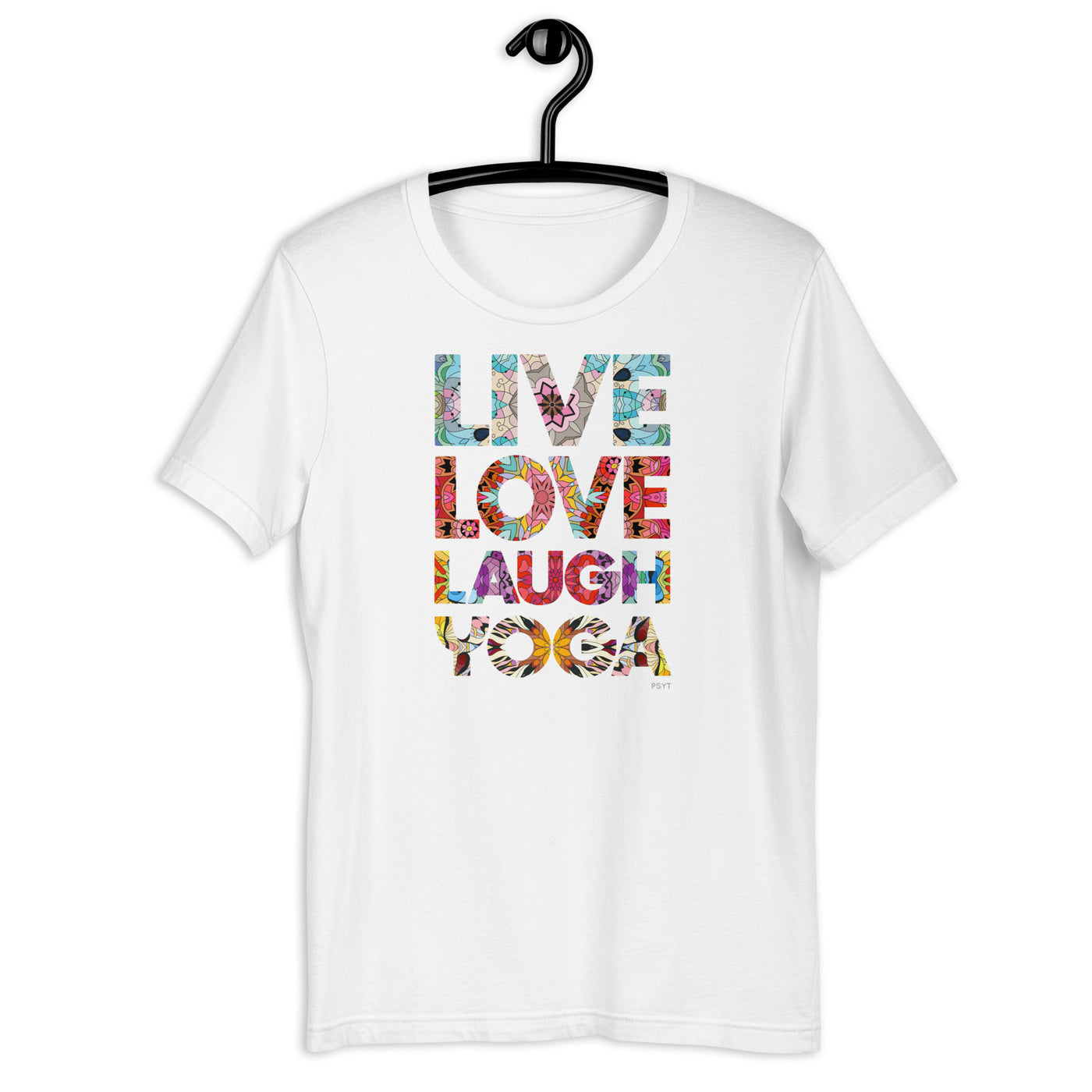 Live Love Laugh Yoga Mandala Word Shirt