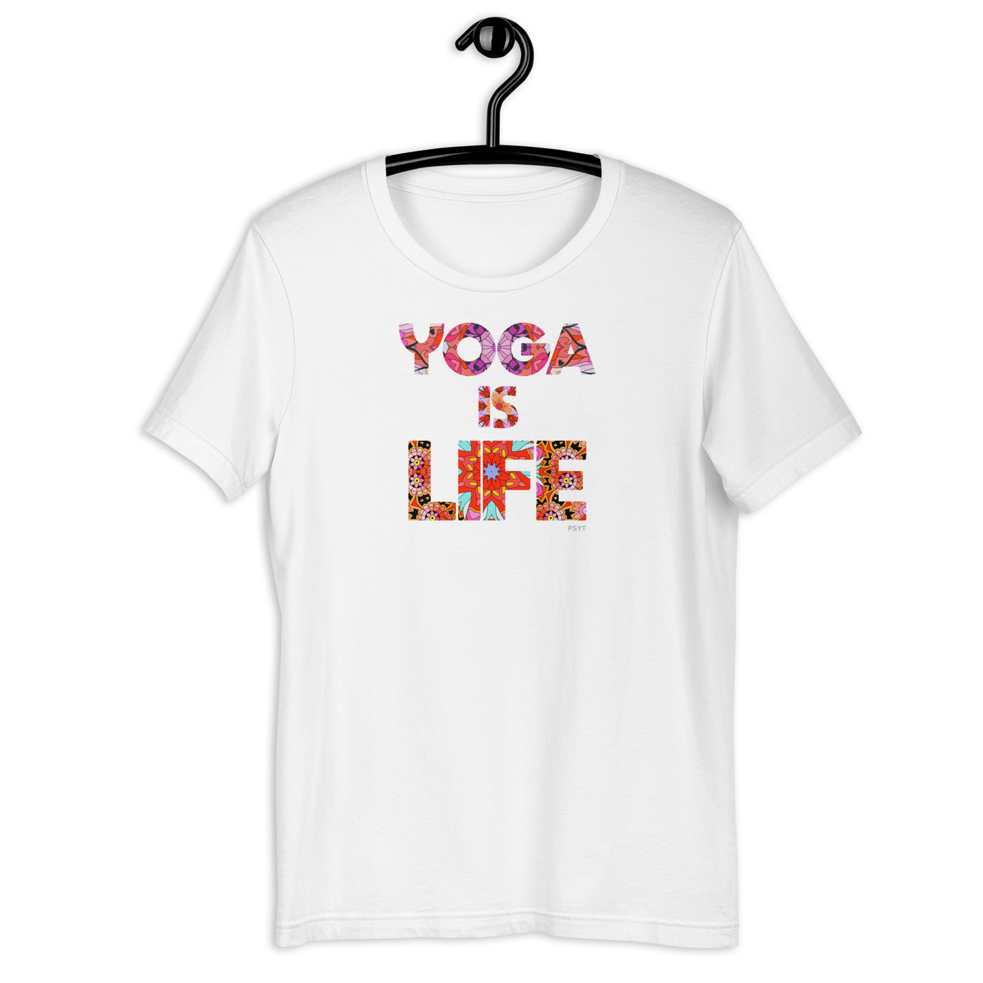 Yoga Is Life Mandala Word Shirt