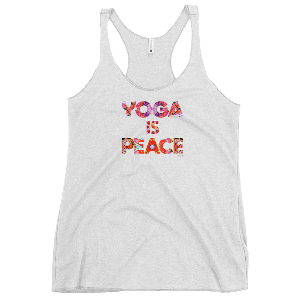 Yoga Is Peace Mandala Word Tank Top