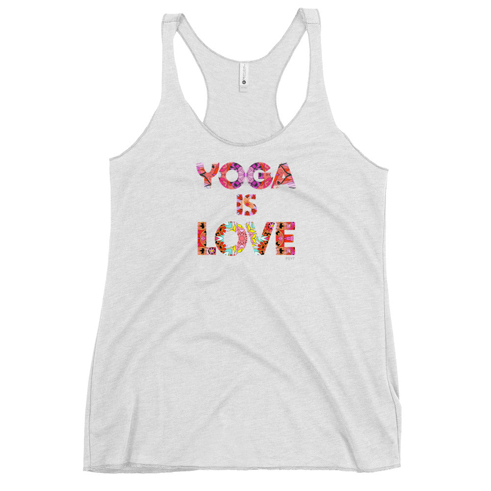 Yoga Is Love Mandala Word Tank Top